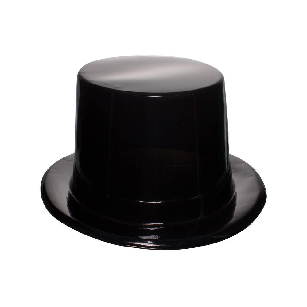 2630 12 Pack Black Plastic Top Hats